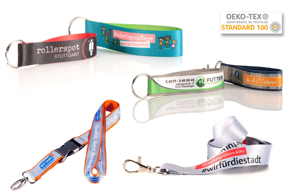 Lanyards Schluesselbaender Anhaenger Bunt Bedrucken