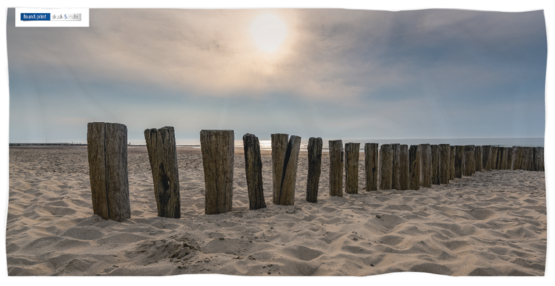 Microfaser Handtuch Strand Pfahl Holz Natur Fotodruck 50x100 Microfaser Handtuch Strand Pfahl Holz Natur Fotodruck 50x100
