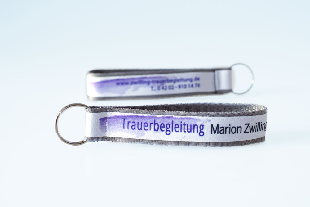 Schluesselanhaenger Bedrucken Logo Shortstrap Guenstig Kaufen 20mm Doppelband Trauer Zwilling